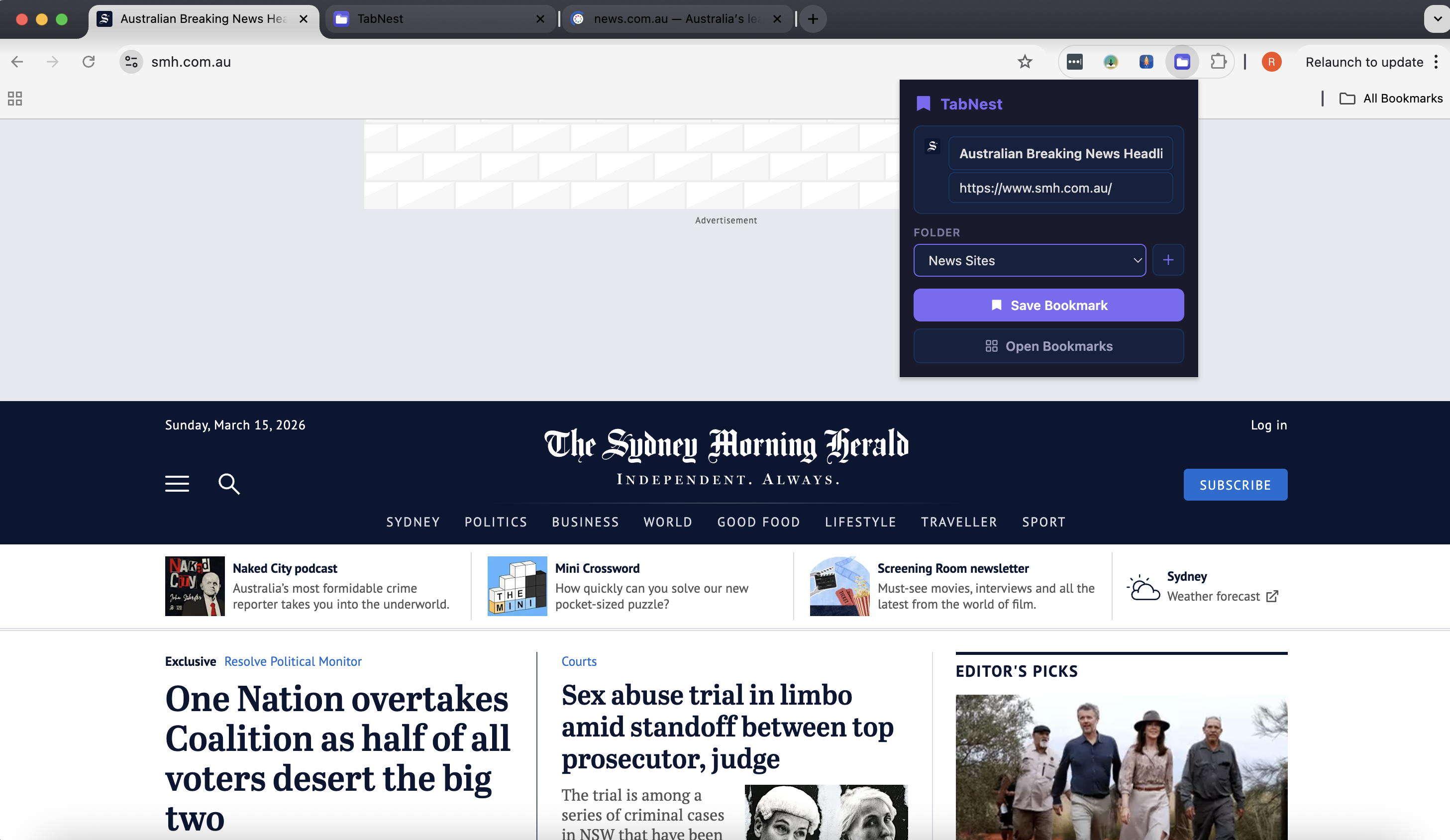 Organize into folders